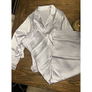 Manito Mulberry Silk Lilac Silver Purple Women's Small (4-6) NEW Pajama Set‎